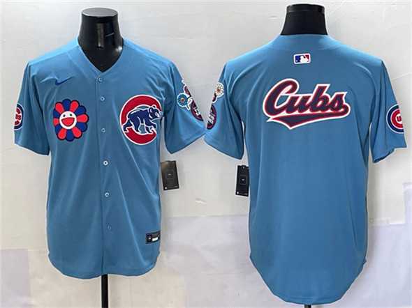 Men%27s Chicago Cubs Team Big Logo Blue 2025 Tokyo Series 2nd Alternate Limited Stitched Jersey->chicago cubs->MLB Jersey